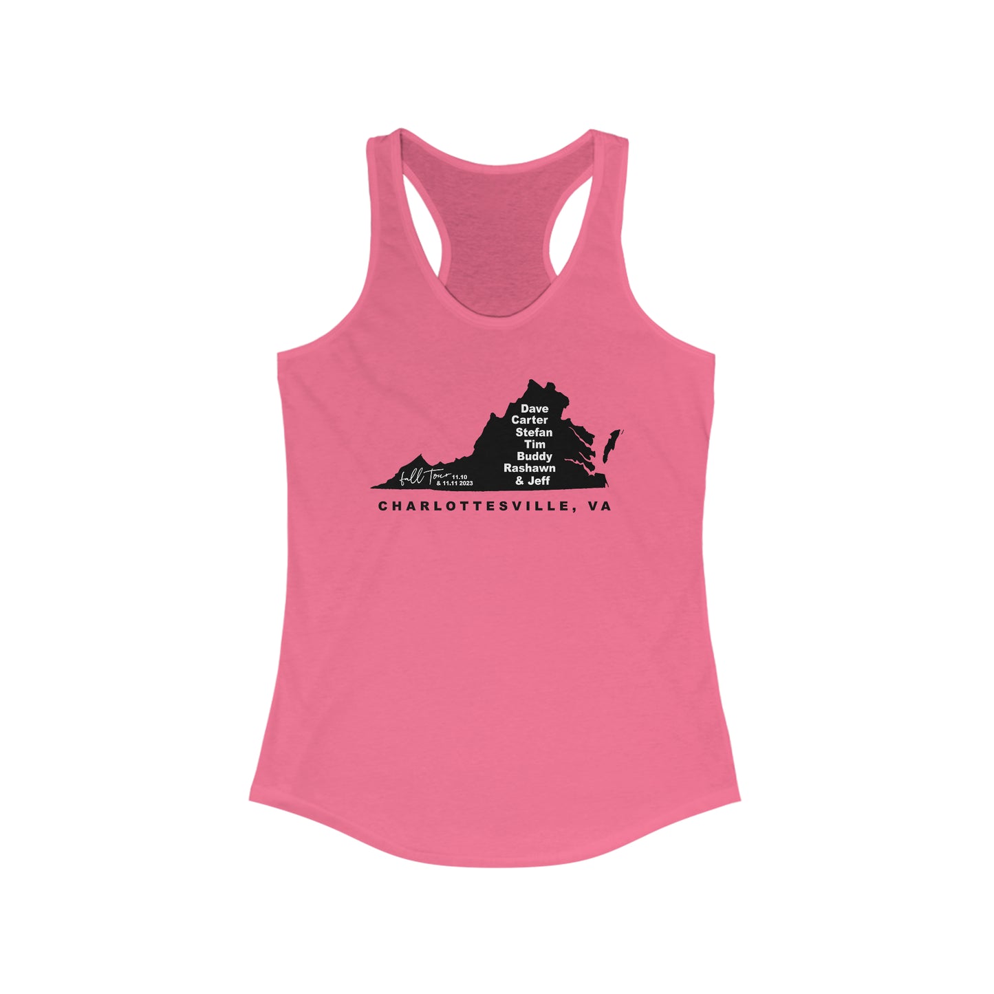 Virginia Charlottesville Fall Tour 2023 Tank Top w/set list