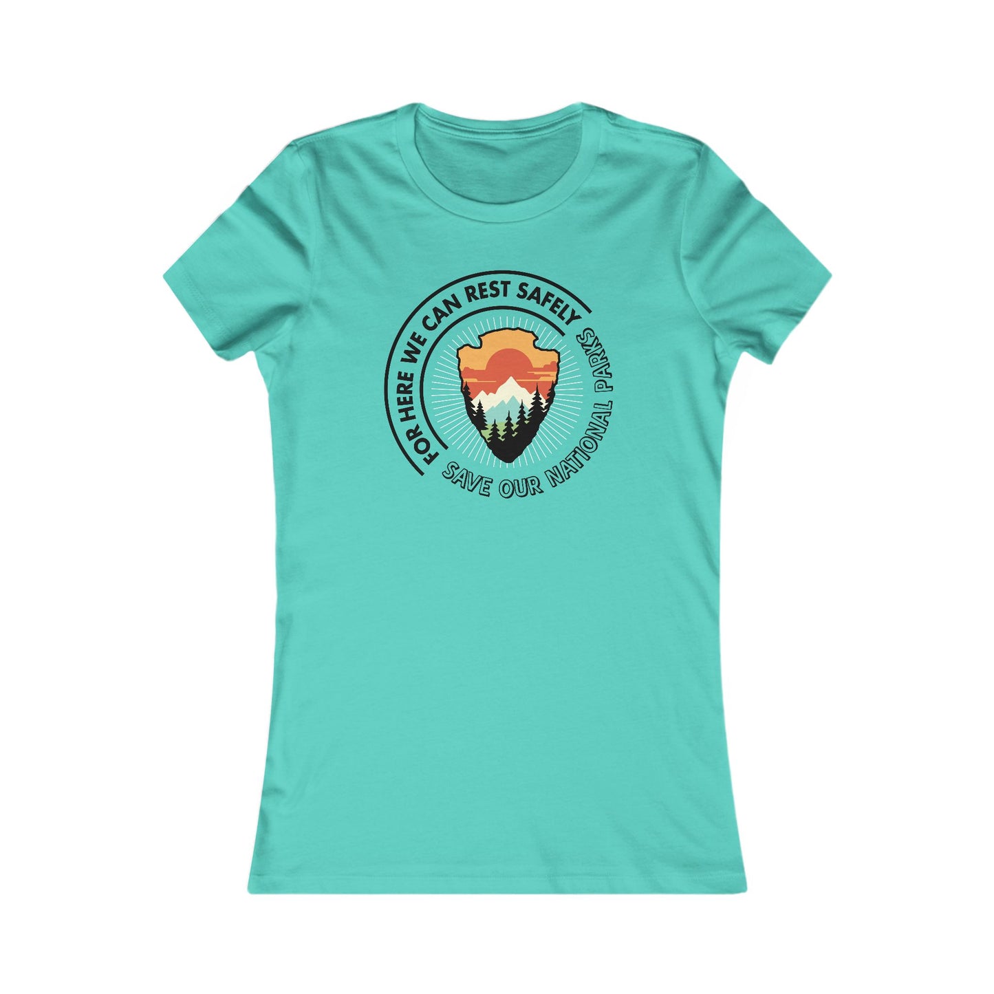 National Parks Rest Safely Woman's Cut Tee