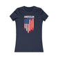 American Baby Grunge Flag Women's Cut
