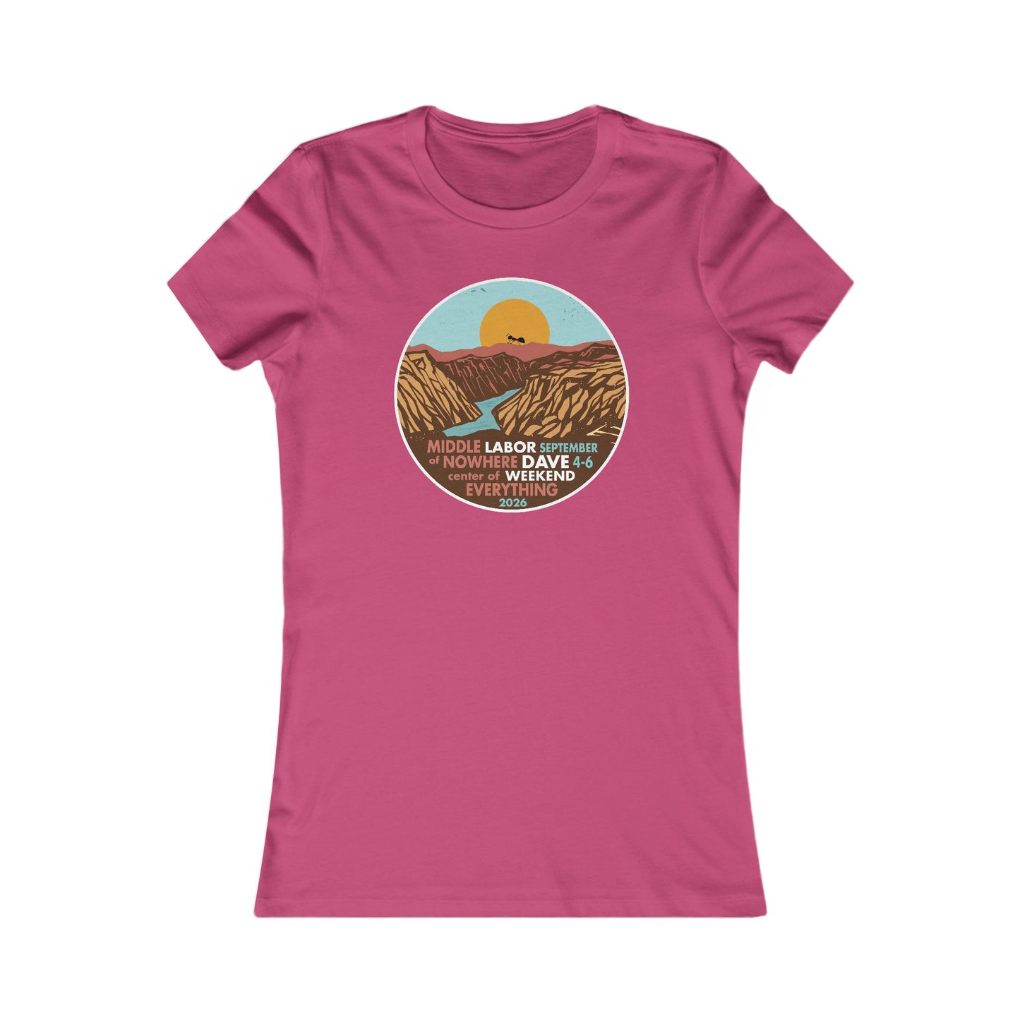 Middle of Nowhere Gorge 2026 Woman's Cut Tee
