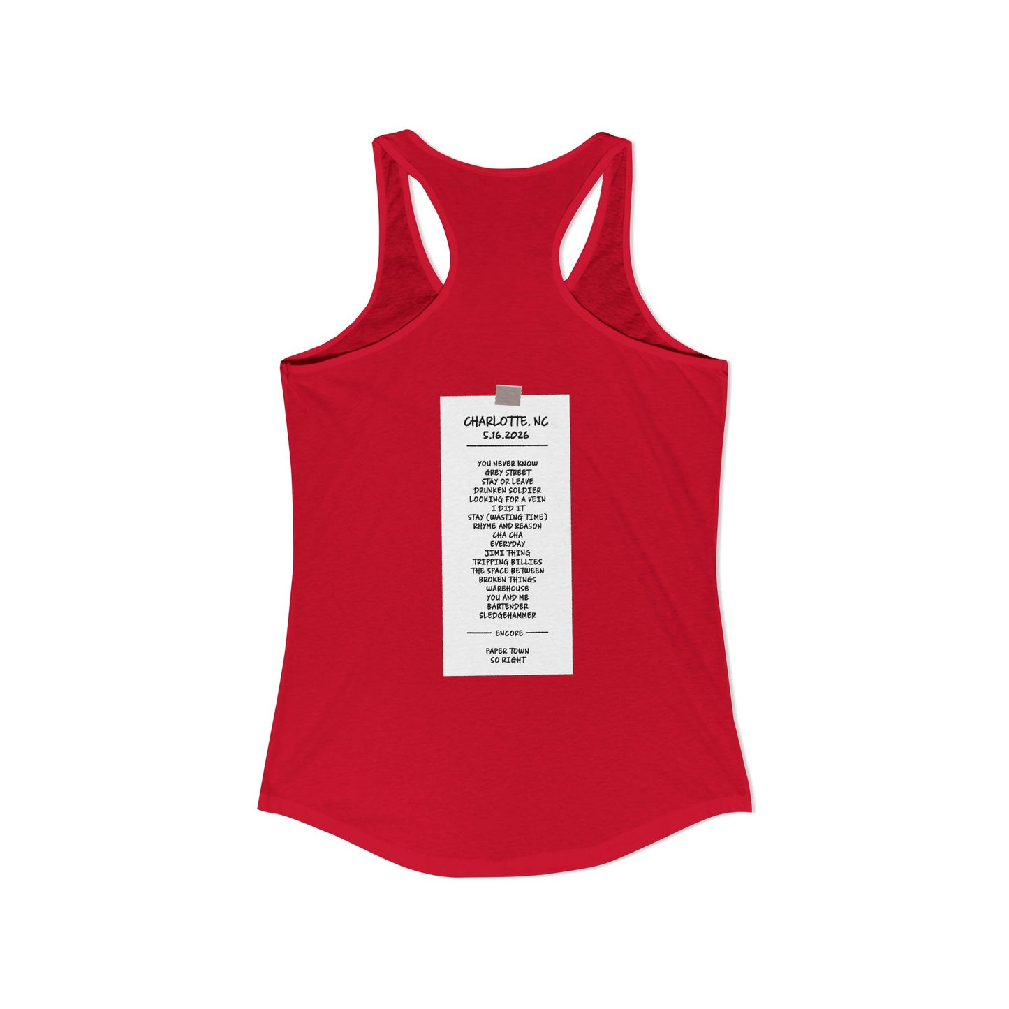 Charlotte NC 2026 Woman's Tank *With Set List