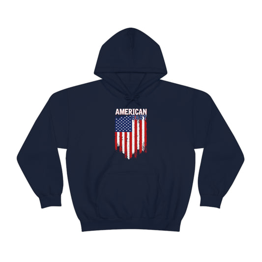 American Baby Grunge Flag Hoodie