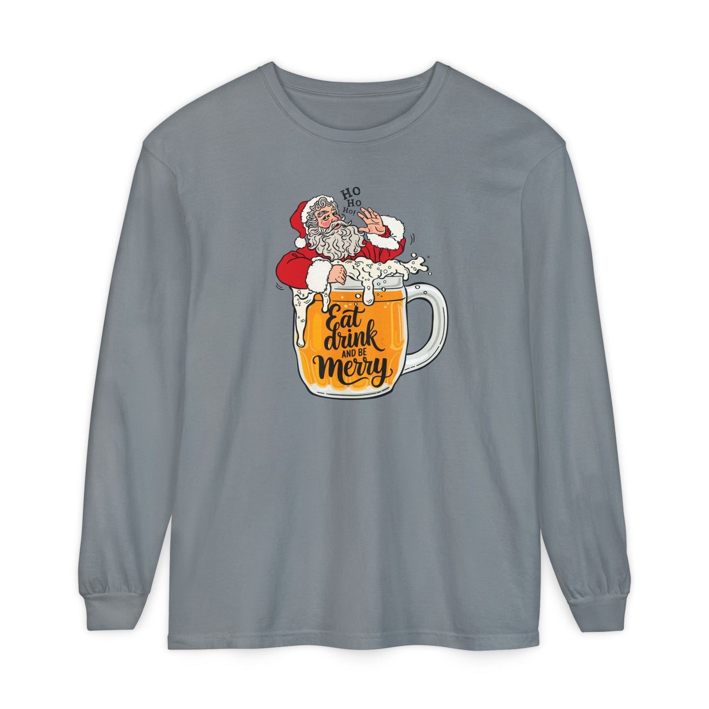 Eat Drink Santa Long Sleeve Tee