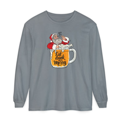Eat Drink Santa Long Sleeve Tee