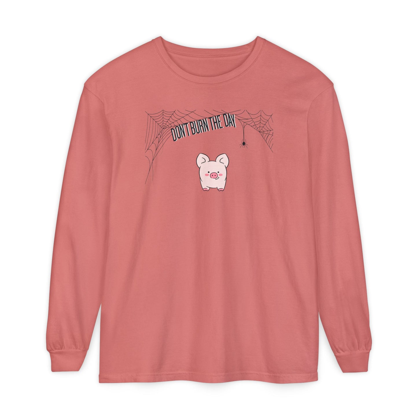 Dont Burn The Day Spider Web Long Sleeve Tee