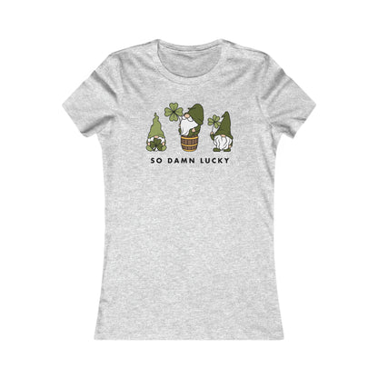Gnomes So Damn Lucky Women's Cut