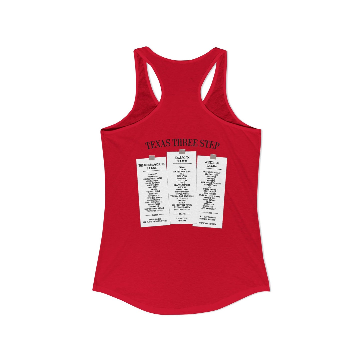 Texas Three Step 2026 Woman's Tank *With Set List