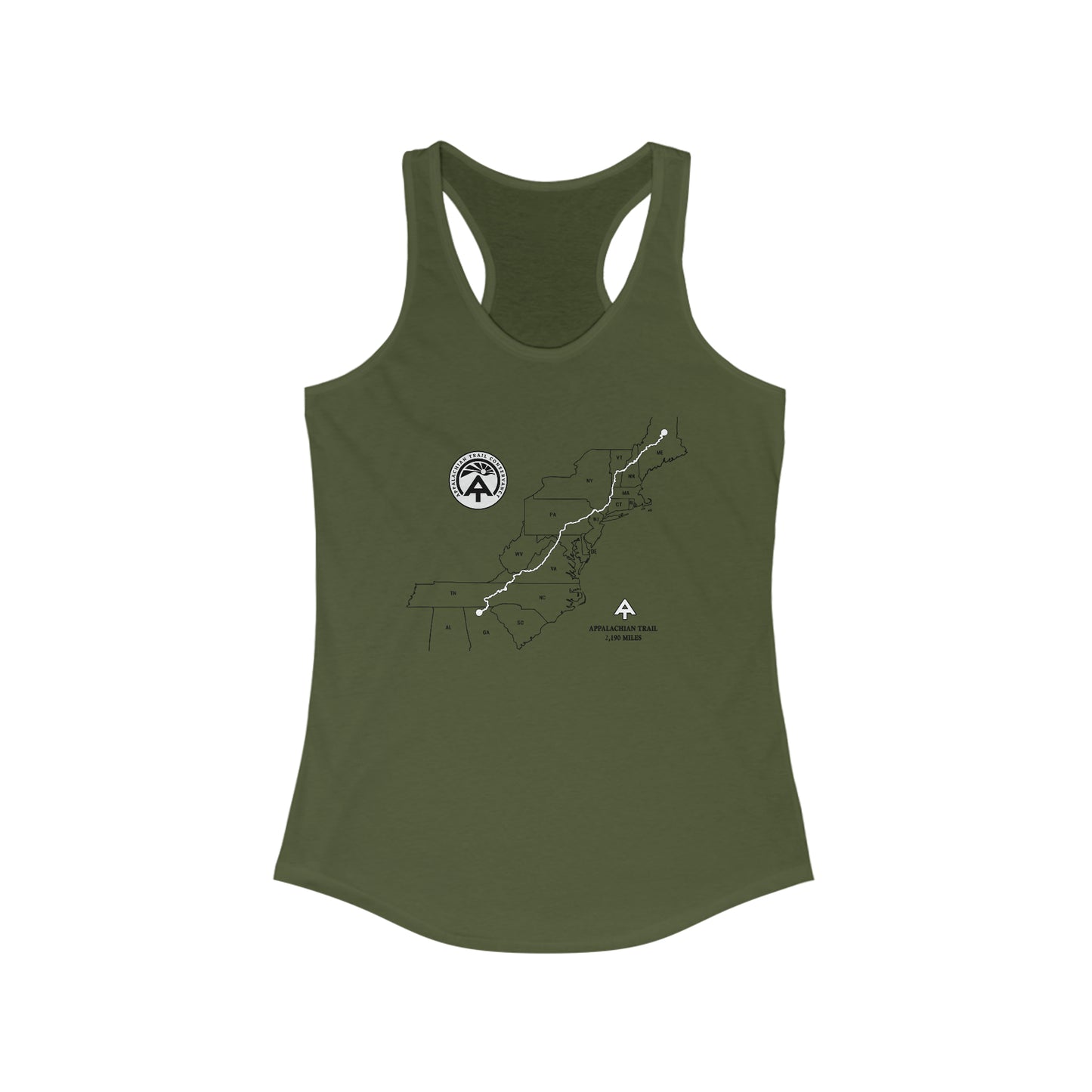 Appalachian Trail Map Tank Top