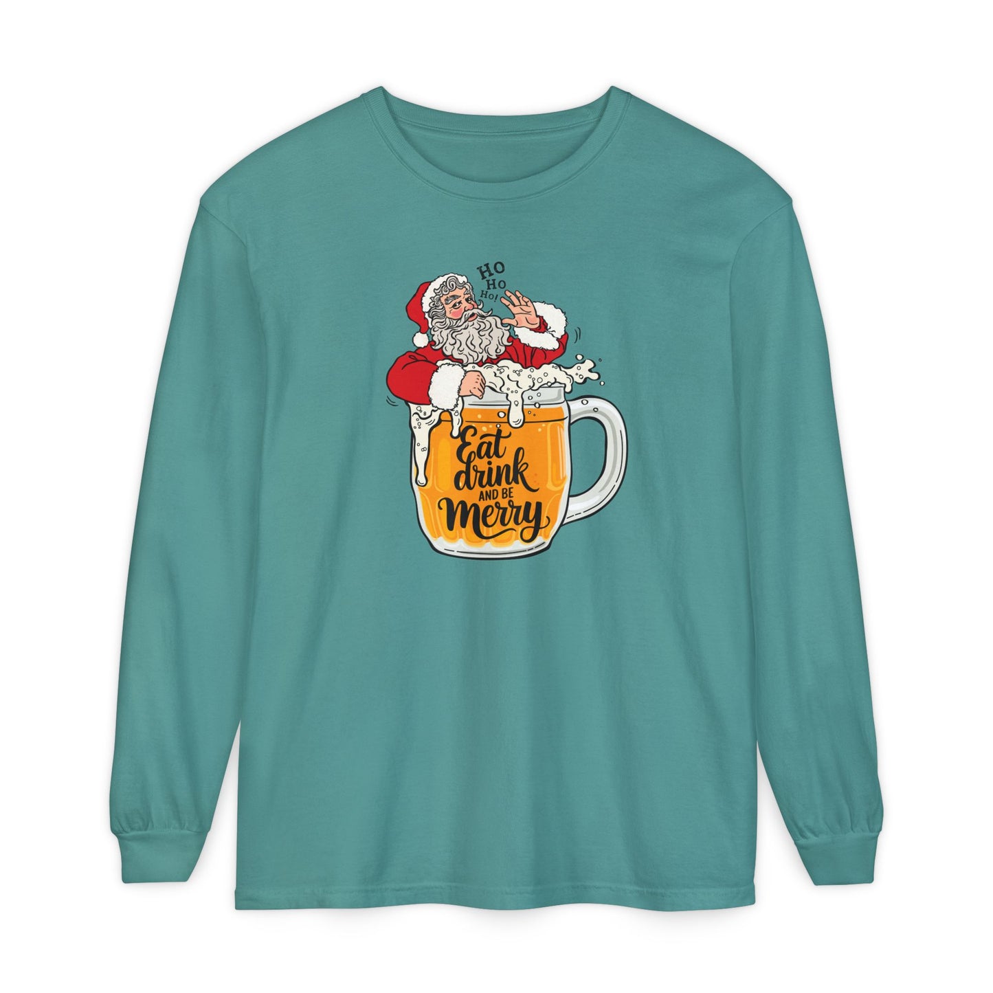 Eat Drink Santa Long Sleeve Tee