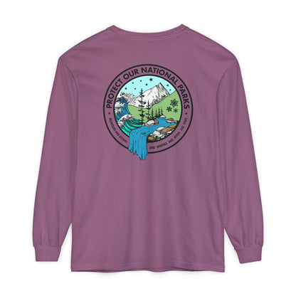 Protect Our National Parks - Funny *With Back Print Long Sleeve T