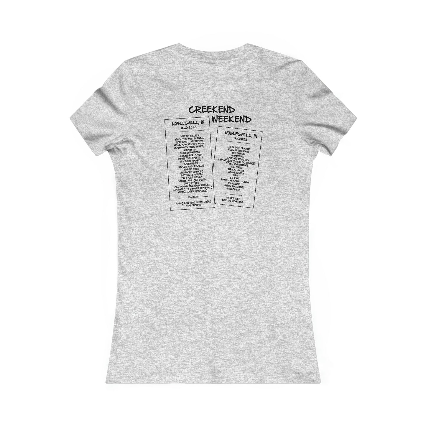 Creekend Weekend Flowers 2023 Women's Cut w/set list