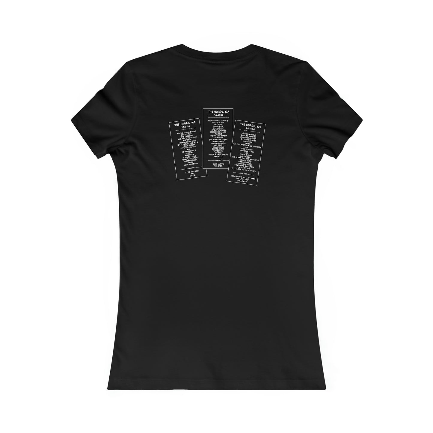 Gorge License plate Women's Fitted Cut 2023 w/set list