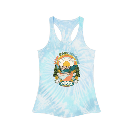 Gorge Labor Dave Retro 2023 Tie Dye Woman's Tank Top w/set list