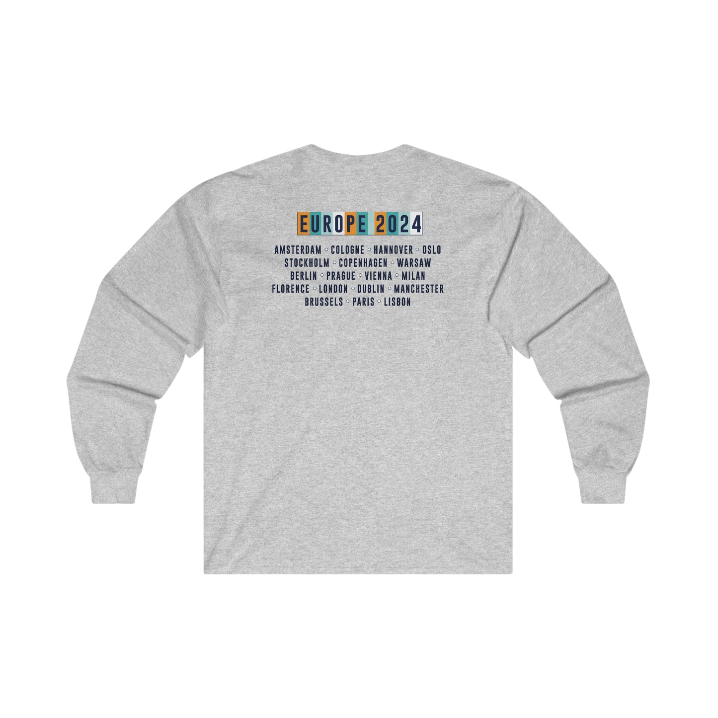 Would you like to dance Europe 2024 Unisex Long Sleeve Tees w/tour dates