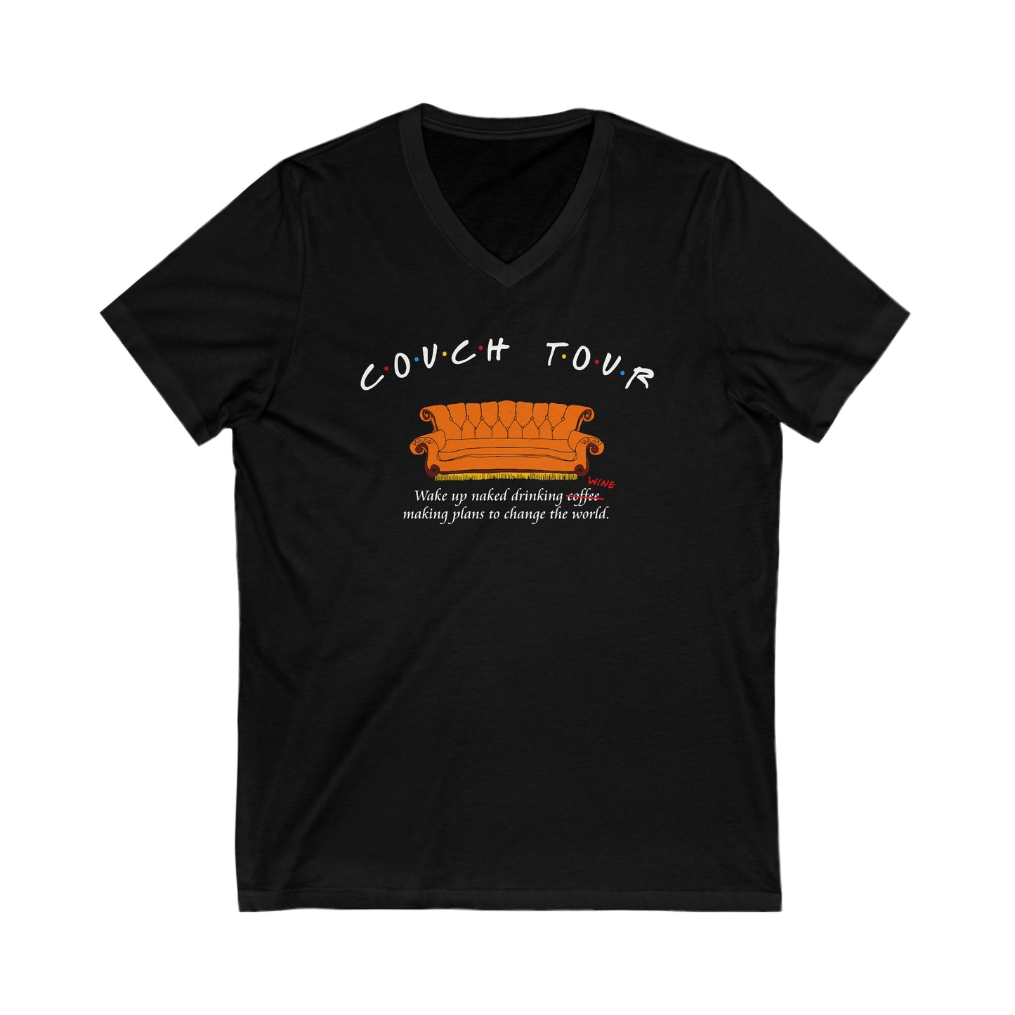 Couch Tour Friends Unisex V Neck Tee