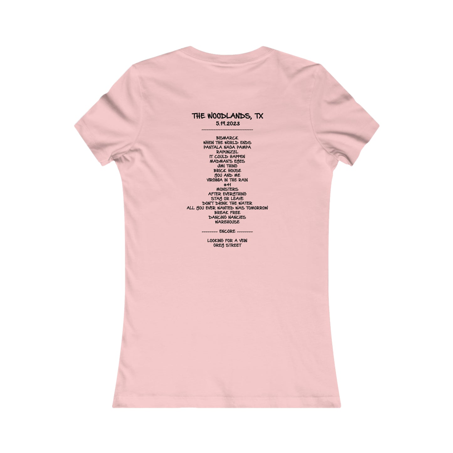 Woodlands Texas 2023 woman's cut w/set list