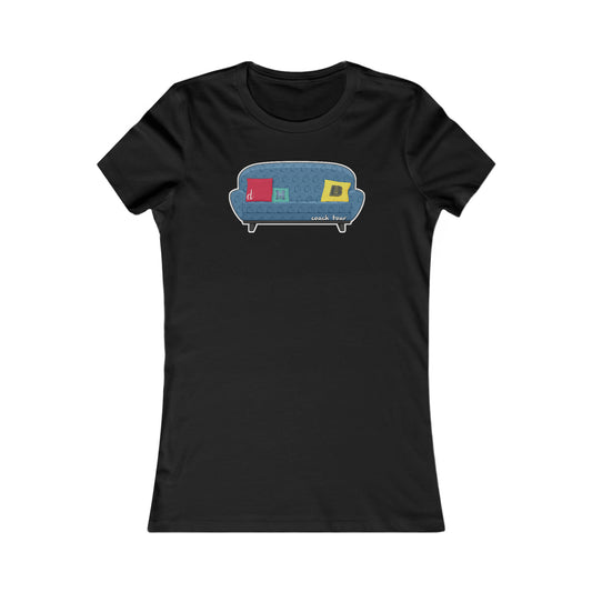Couch Tour Pattern Fitted Women's Cut Tees
