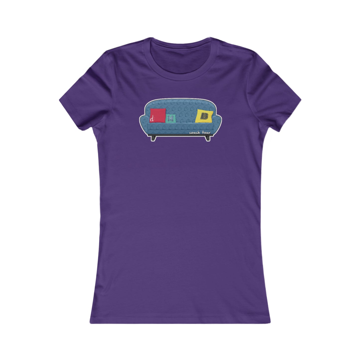 Couch Tour Pattern Fitted Women's Cut Tees