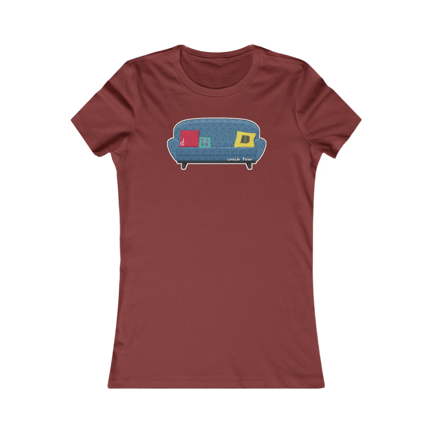 Couch Tour Pattern Fitted Women's Cut Tees