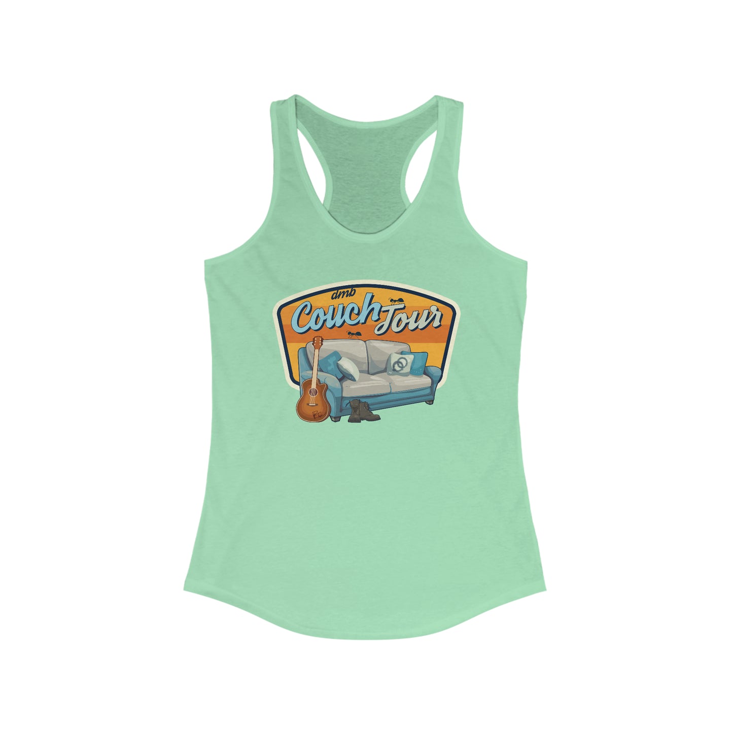 Couch Tour Women's Racerback Fitted Tank Top