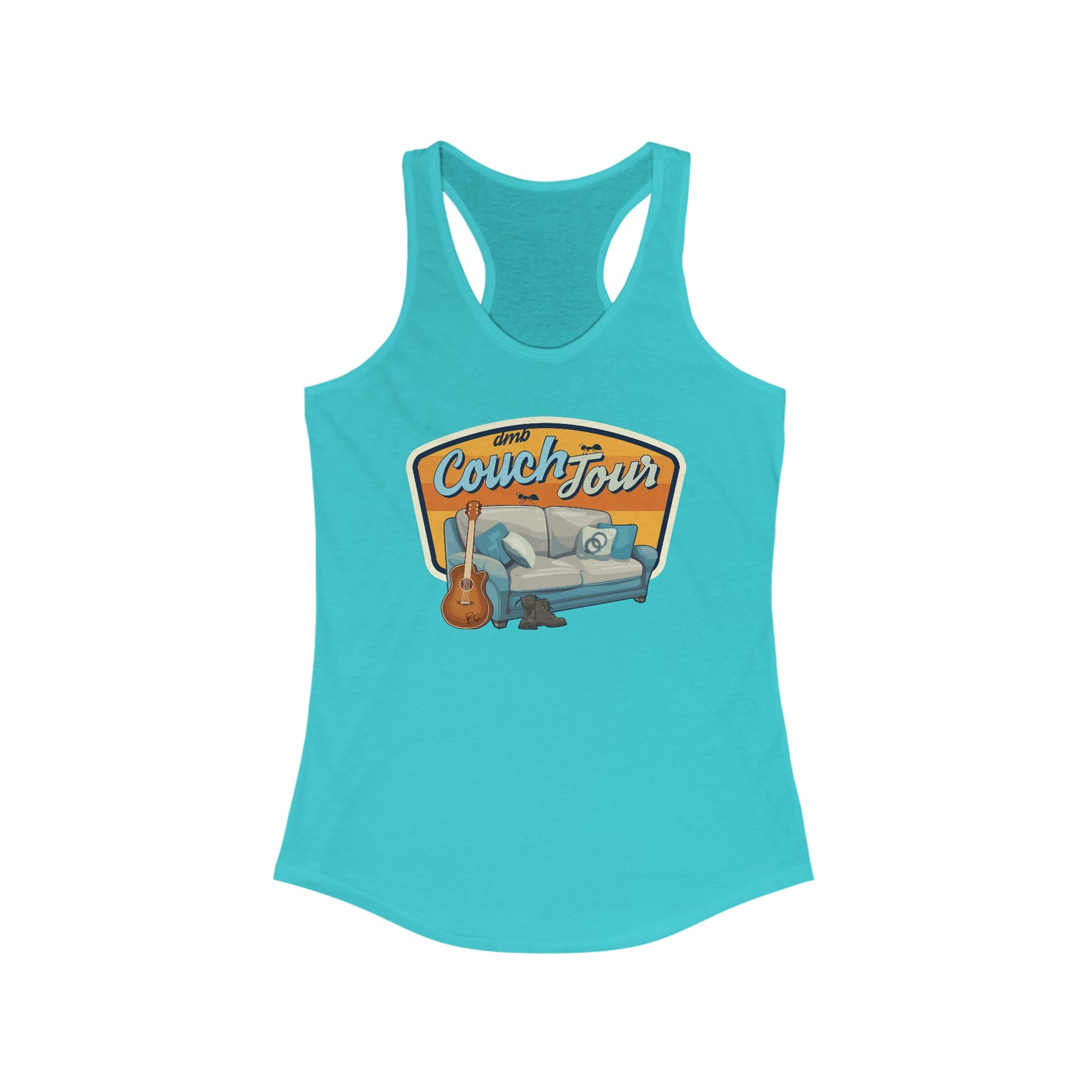 Couch Tour Women's Racerback Fitted Tank Top