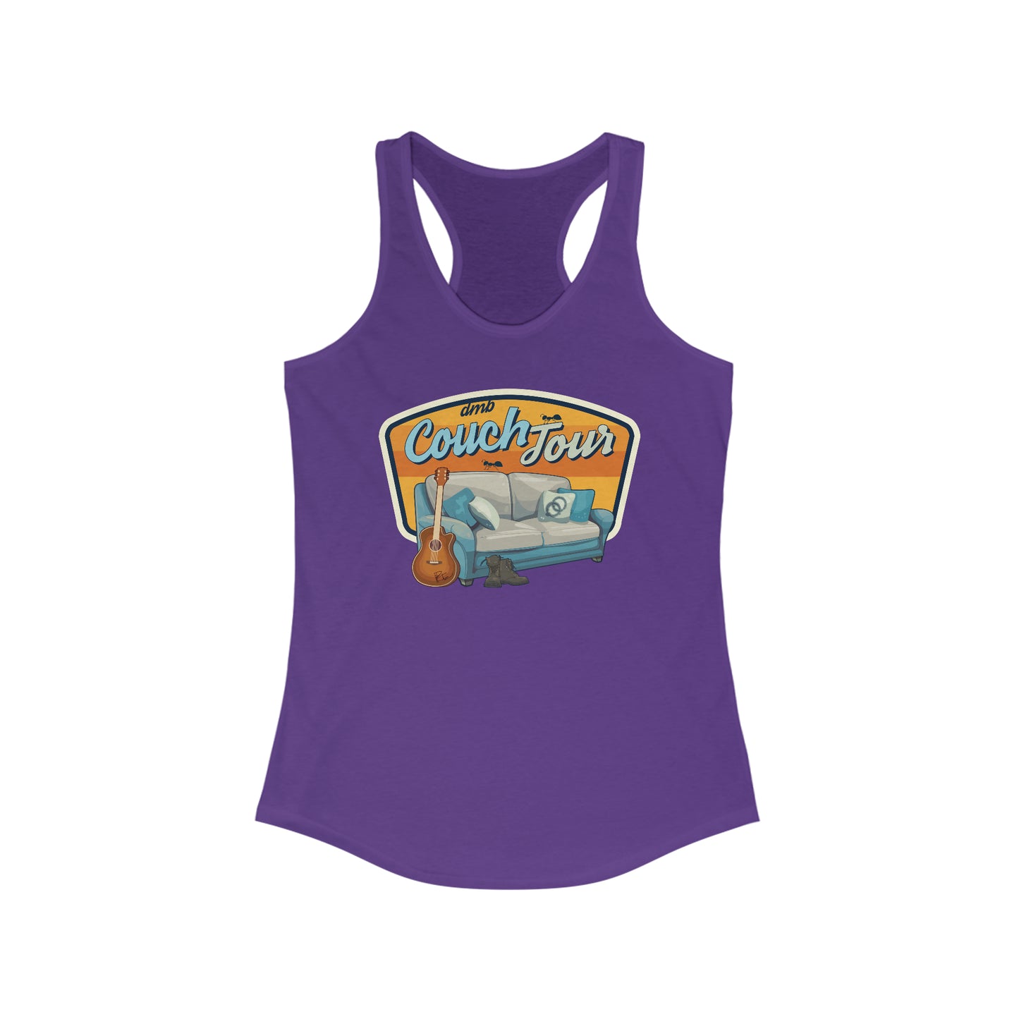 Couch Tour Women's Racerback Fitted Tank Top