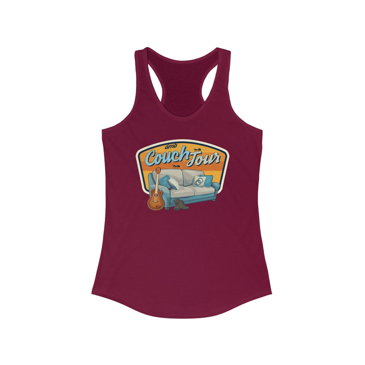 Couch Tour Women's Racerback Fitted Tank Top