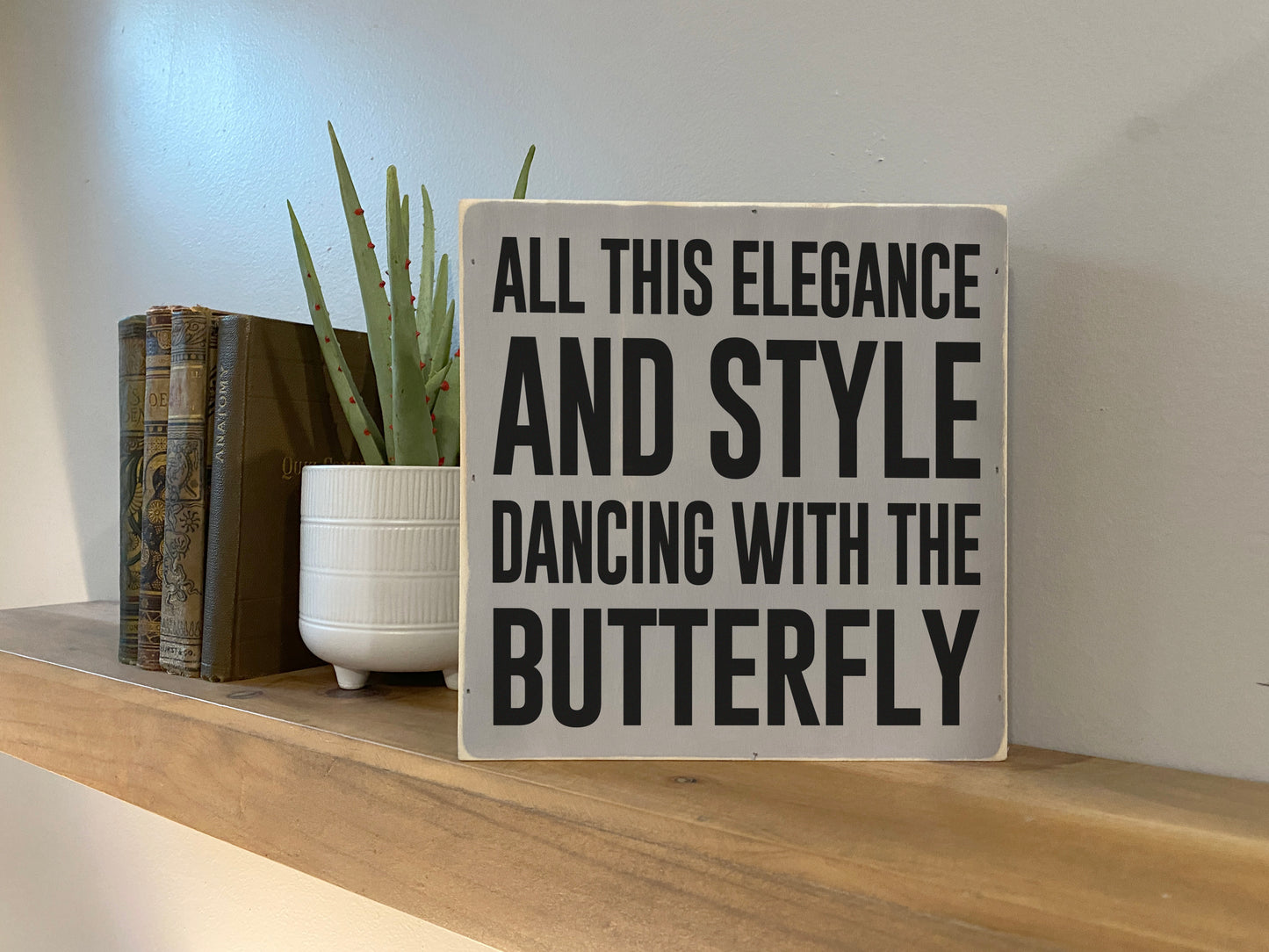 Ocean and the Butterfly Inspirational Block Art