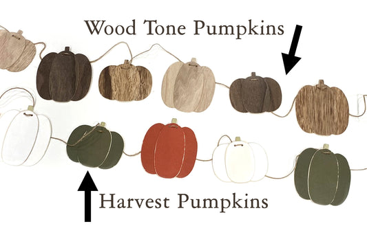 Pumpkin Fall Wood Garland
