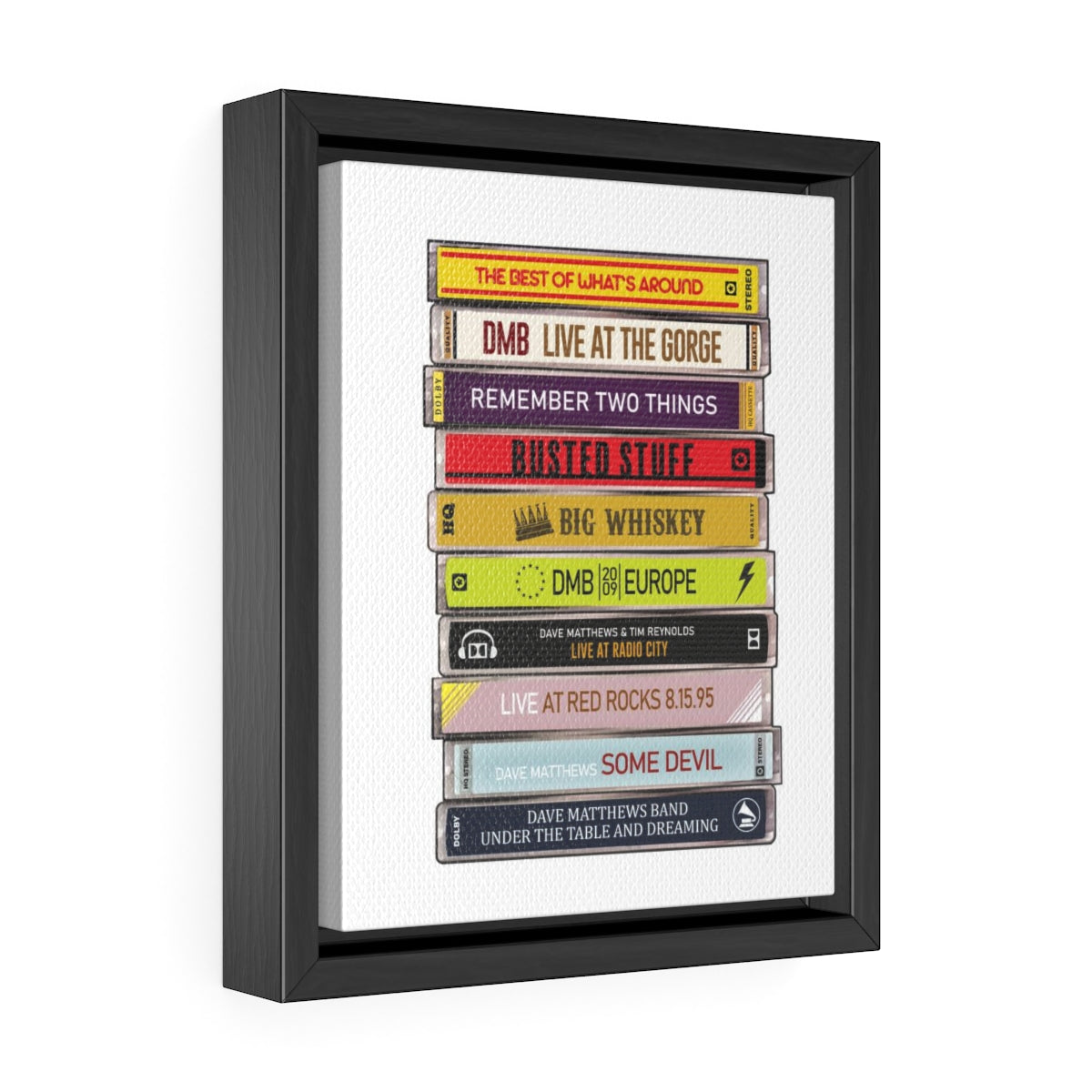 Retro Cassettes Collection DMB Gallery Wrapped Canvas Print