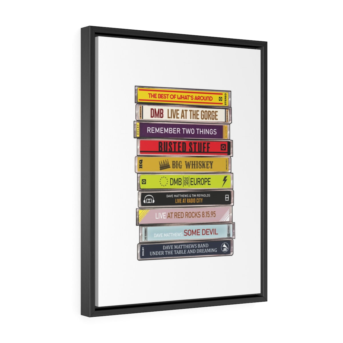 Retro Cassettes Collection DMB Gallery Wrapped Canvas Print