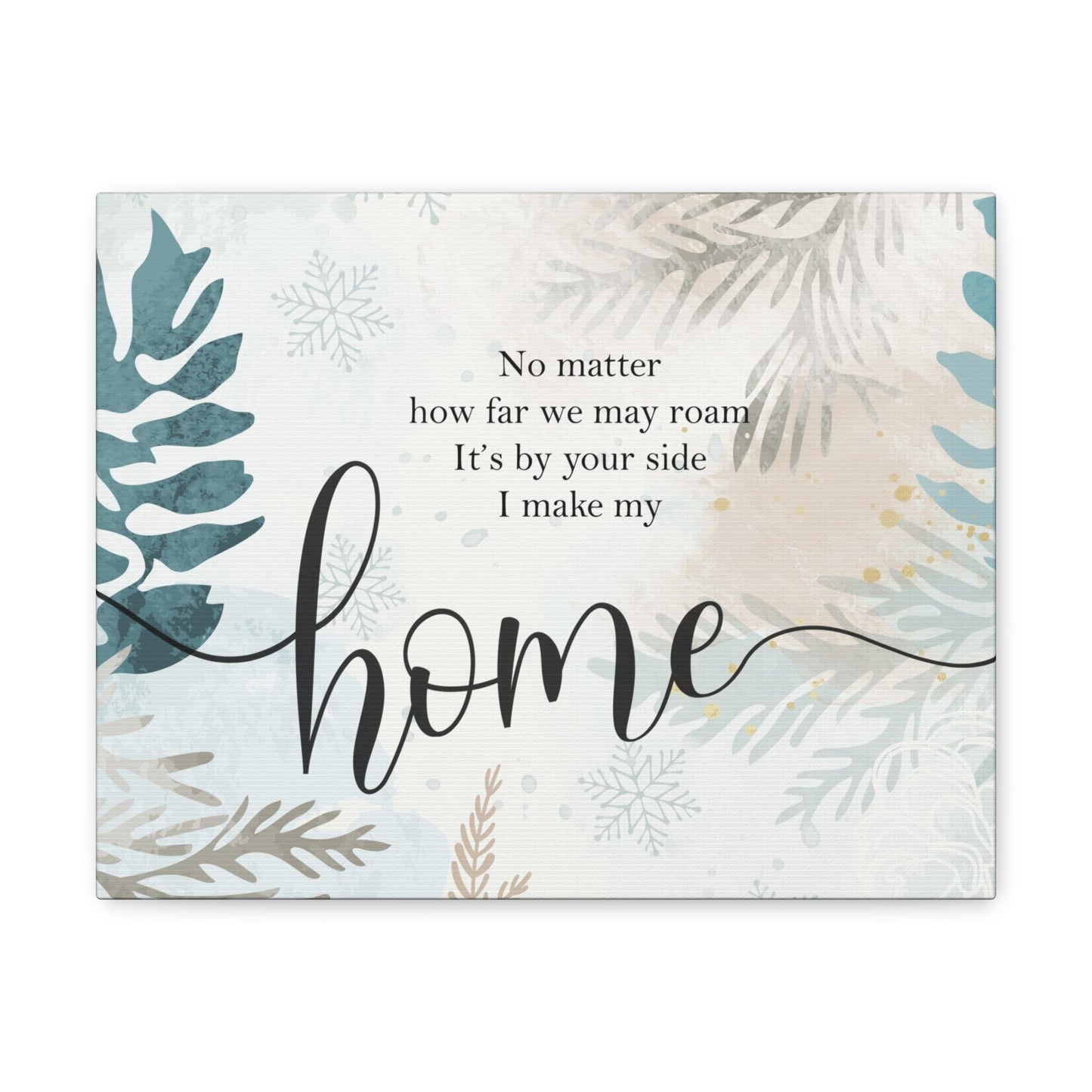 I Make My Home Christmas Canvas