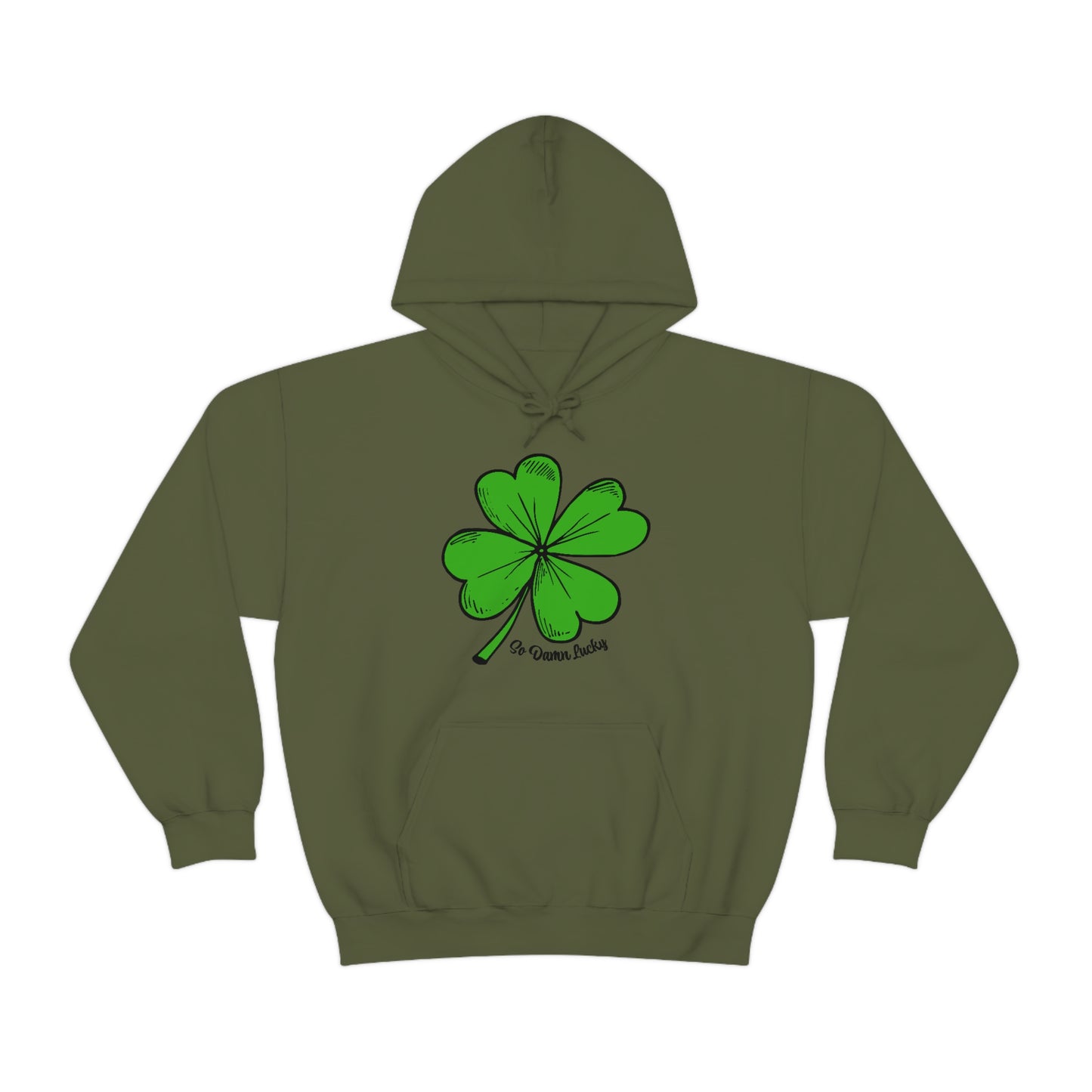 So Damn Lucky Clover Hoodie
