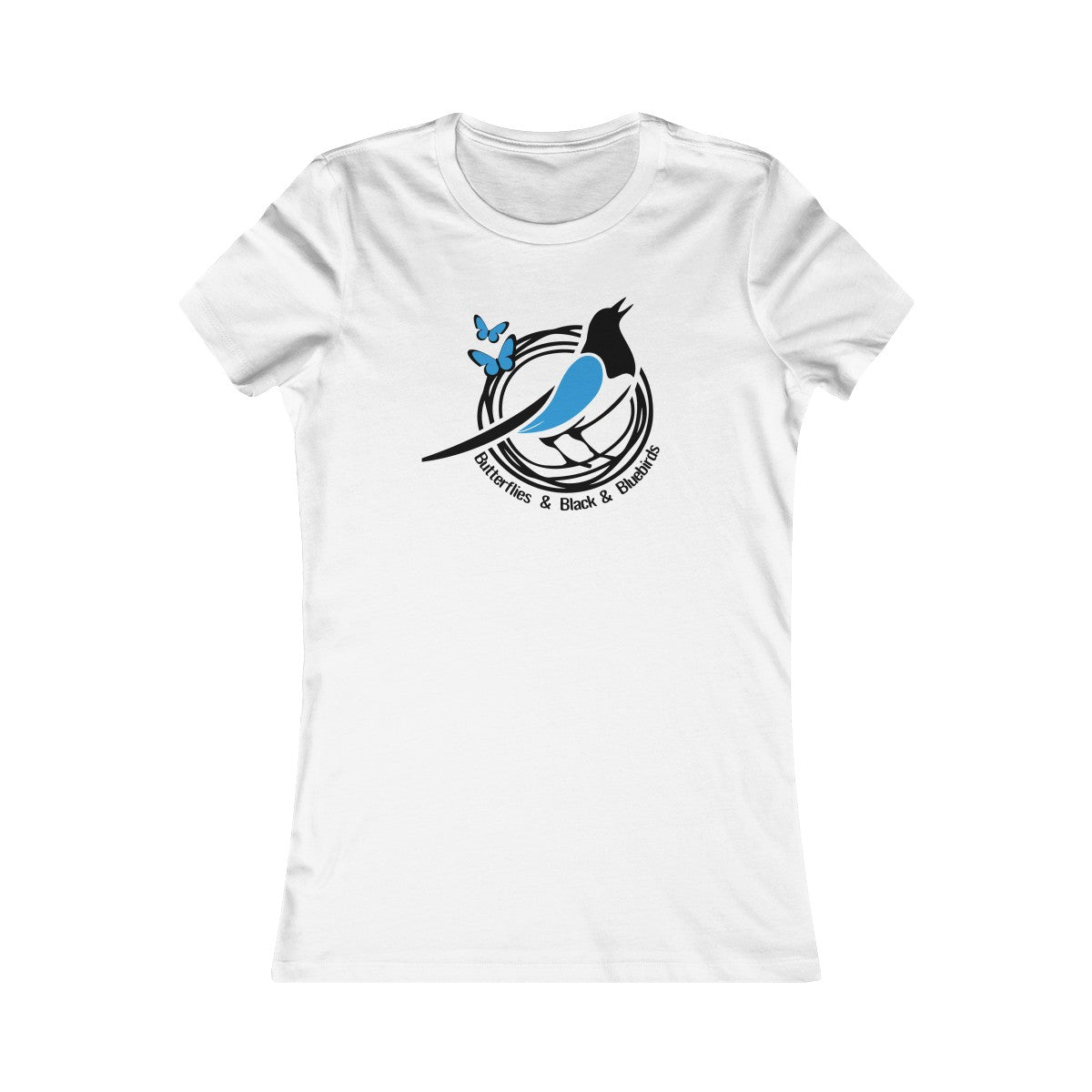 Black and Blue Bird Women's Cut