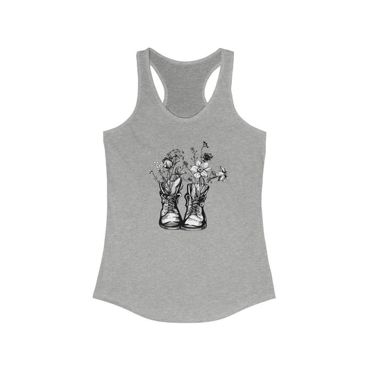 Boots With Flowers Tank Top