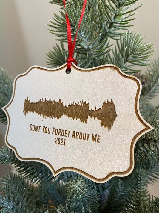 Personalized Wavelengths 2021 Wood Ornament