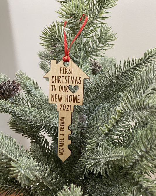 First Christmas In our New Home Personalized Ornament