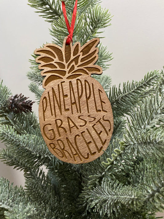 Pineapple Grass Bracelets Wood Ornament