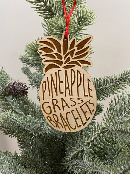 Pineapple Grass Bracelets Wood Ornament