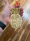 Pineapple Grass Bracelets Wood Ornament