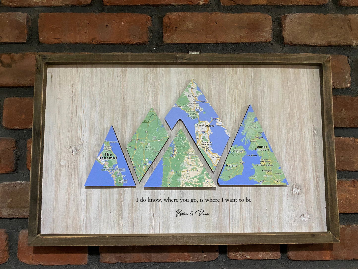 The Journey Of Us Personalized 3D Map Art