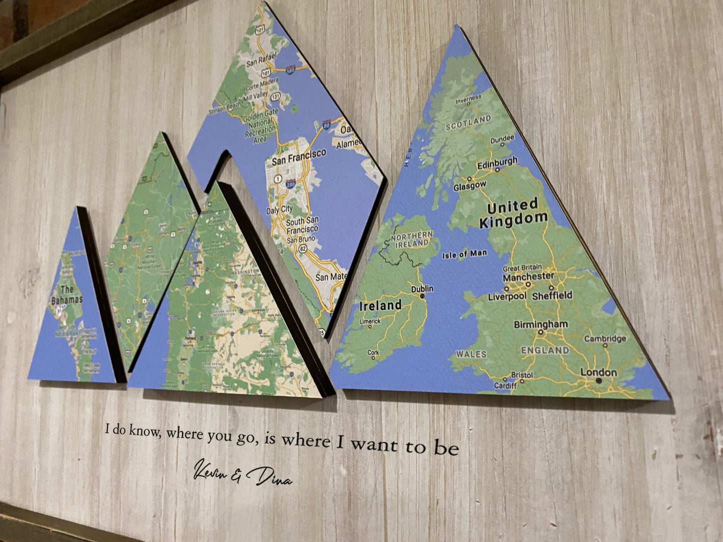 The Journey Of Us Personalized 3D Map Art
