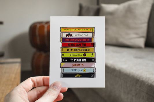 Vintage Tapes Pearl Jam Greeting Card