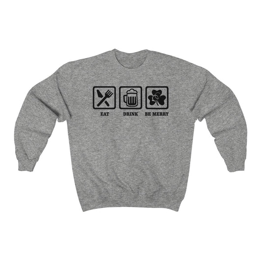 Eat Drink and Be Merry Icons Crewneck