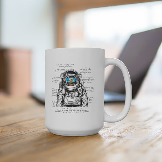 Big Eyed Fish Spaceman Mashup Mug