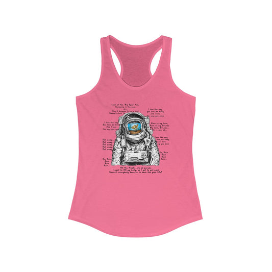 Big Eyed Fish Spaceman Mashup Tank Top