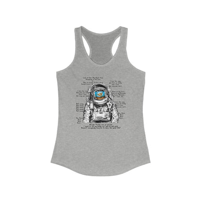 Big Eyed Fish Spaceman Mashup Tank Top