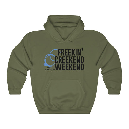 Freekin' Creekend Weekend Left 2022 Hoodie (w/ set list)