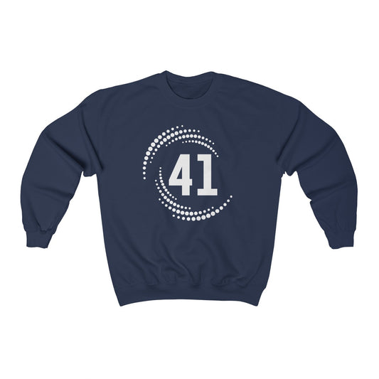 #41 Dot Swirl Design Crew Neck Sweatshirt