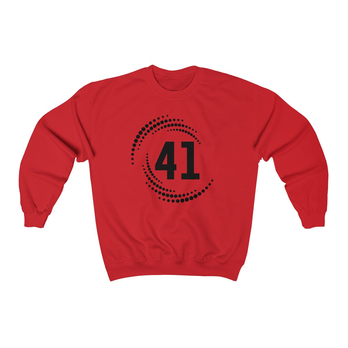 #41 Dot Swirl Design Crew Neck Sweatshirt